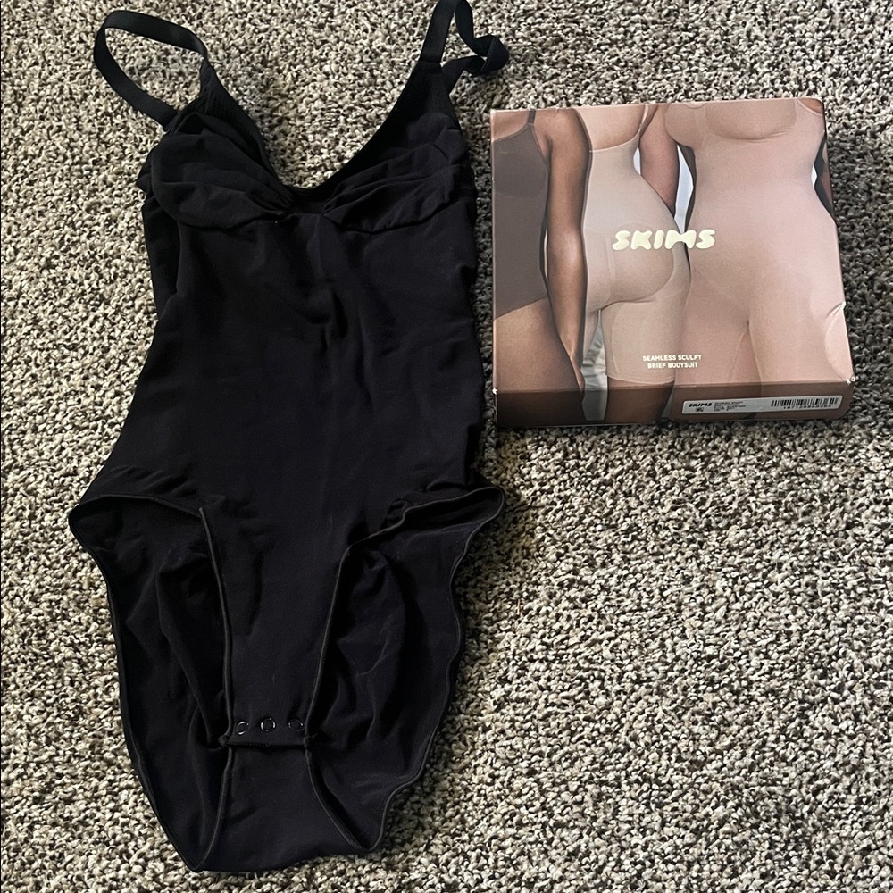 SKIMS Classic Black Bodysuit